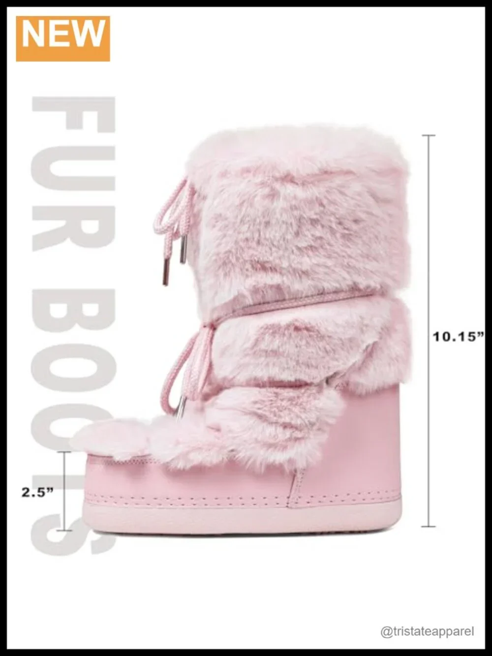 Women Snow Boots Fuzzy Faux Fur Platform Mid Calf Winter